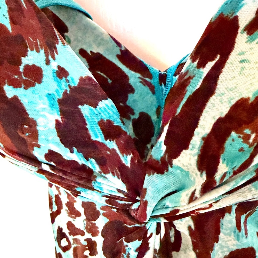 Victorias Secret Very Sexy Cheetah Camisole with Built in Bra 34/C Teal/Brown💙🤎 - Picture 11 of 13